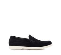 Dune Mens BUFTONN Topstitch Casual Loafers Size UK 9 Suede Navy