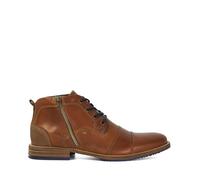 Dune London Mens CAPTAINS Double Toe Cap Detail Leather Boots Size UK 10 Block Heel Casual Boots