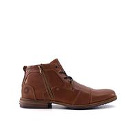 Dune London Mens CAPTAINS Double Toe Cap Detail Leather Boots Size UK 8 Block Heel Casual Boots