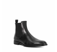 Dune London Mens Manson Premium Leather Chelsea Boots Size UK 7 Flat Heel Black