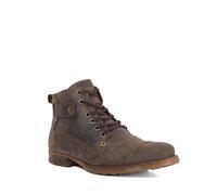 Dune London Mens SIMON Wide Fit Leather Seam Detail Ankle Boots Size UK 8 Block Heel Lace Up Boots