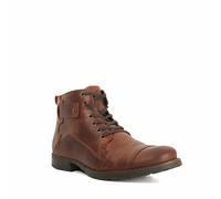 Dune London Mens SIMON Wide Fit Leather Seam Detail Ankle Boots Size UK 9 Block Heel Lace Up Boots