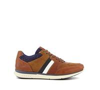 Dune London Mens Trigger Side-Stripe-Detail Trainers Size UK 7 Tan