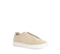 Dune London Mens TYLERS Lace-Less Trainers Size UK 9 Suede Beige