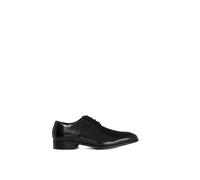 Dune London Men's Wide Fit 'Satchel' Leather Derbies in Black | Size: 8 Dune London Black 8