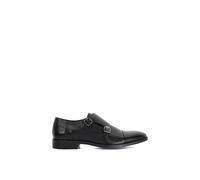 Dune London Men's Wide Fit 'Satchin' Leather Derbies in Black | Size: 10 Dune London Black 10