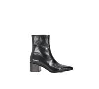 Dune Womens Dune Pami Patent-Leather Heeled Ankle Boots Black Leather Eur 36 / 3 UK Women