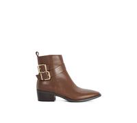 Dune London 'pattin' Leather Ankle Boots In Brown Brown