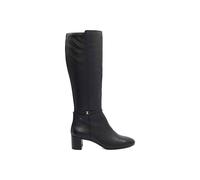 Dune London 'seoul' Leather Knee High Boots In Black Black