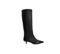 Dune London 'sloan' Leather Knee High Boots In Black Black 6