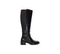 Dune London Women's Ladies Tatter - Buckle Detail Leather Knee-High Boots - Black - Size: 5