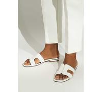 Dune London White Loupe Casual Sandals White