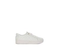 Dune London Wide Fit 'egent' Leather Trainers In White White
