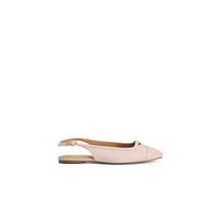 Dune London Wide Fit 'hanna' Leather Ballet Pumps In Pink Pink