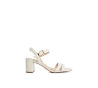 Dune London Wide Fit 'merisa' Leather Sandals In Ecru Ecru 7