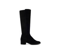Dune London Wide Fit 'tayla' Suede Knee High Boots In Black Black 8