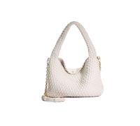 Dune Womens White-plain Synthetic Deliberate Large Woven Shoulder Bag 1 Size