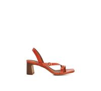 Dune London Women's 'Jia' Leather Sandals in Orange | Size: 3 Dune London Orange 3