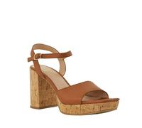 Dune London Womens/Ladies Jacuzzi Leather Platform Block High Heels - Tan - Tan - 7 UK