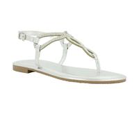 Dune London Womens/Ladies Logic Tubular Twist Strap Sandals - Silver - Silver - 3 UK
