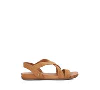 Dune London Women's Leather Flat Sandals - 5 - Camel, White,Camel