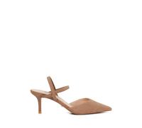 Dune London Women's Leather Stiletto Heel Pointed Court Shoe - 4 - Camel, Camel