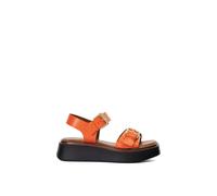 Dune London Women's Ladies Loells - Casual Flatform Sandals - Orange - Size: 3