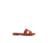 Dune Womens Loopers Flat Mule Sandals Orange 36