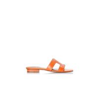 Dune London Women's 'Loupe' Leather Sliders in Orange | Size: 3 Dune London Orange 3
