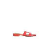 'Loupe' Leather Sliders Dune London Red 3