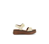 Dune London Women's 'Luno' Leather Sandals in Ecru | Size: 3 Dune London Ecru 3