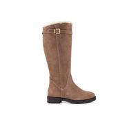 Dune London Women's 'Teddys' Suede Knee High Boots in Natural | Size: 3