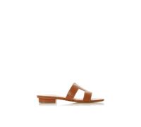 Dune Womens Dune Loupe Wide-Fit Leather Sandals Tan Leather Eur 36 / 3 UK Women