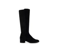 Dune Wide Fit Tayla Suede Knee Length Boot, Black