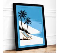 Dune Retreat Coastal Framed Wall Art Print A3 (42×29.7cm) Black, Wall Decor for Living Room, Bedroom, Office & Home, Ready to Hang, Art Gift
