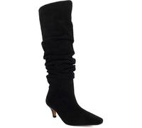Dune Saunders Leather Women's Black Heeled Knee High Boots UK 5