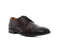 Dune London Mens Suffix Leather Toe Cap Lace Up Derby Size UK 10 Flat Heel Derby Shoes Brown