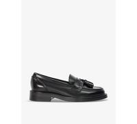 Dune London Women's Ladies Garda - Leather Tassel Trim Loafers - Black - Size: 6