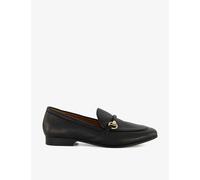 Dune Womens Black-leather Grange Snaffle-trim Leather Loafers Eur 41 / 8 Uk Women
