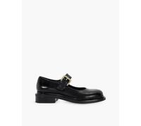Dune Womens Black Leather Huckle Mary-jane Heeled Pumps Eur 39 / 6 Uk Women