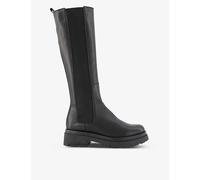 Dune Womens Black-leather Tempas Knee-high Leather Chelsea Boots Eur 40 / 7 Uk Women