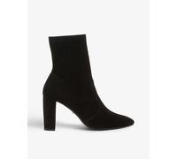 Dune Womens Black Suede Mix Optical Sock Boots Eur 39 / 6 Uk Women