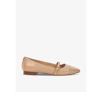 Dune Womens Blush-leather Habits Contrast Leather Mary-jane Flats Eur 36 / 3 Uk Women