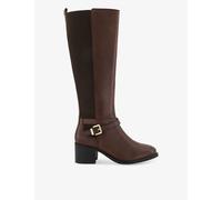 Dune London Ladies TILDY Buckle Detail Knee High Riding Boots Size UK 5 Block Heel Knee High Boots