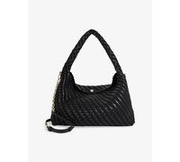 Dune Womens Dune Deliberate Large Woven Shoulder Bag Black Black Synthetic 1 Size