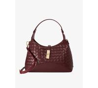 Dune Womens Dune Dorset Woven Leather Shoulder Bag Burgundy Leather 1 Size