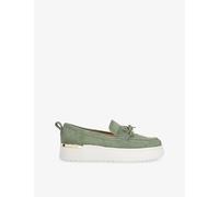 Dune Womens Dune Glide Sport Platform Suede Loafers Green Suede Eur 36 / 3 UK Women