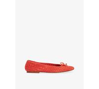 Dune Womens Dune Heat Woven Leather Ballet Flats Orange Suede Eur 38/5 UK Women