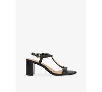 Dune Womens Dune Josina Leather Block-Heel Sandals Black Black Leather Eur 38/5 UK Women