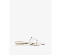 Dune Womens Dune Loupe Cut Out-Strap Leather Sandals White-Leather Eur 37 / 4 UK Women